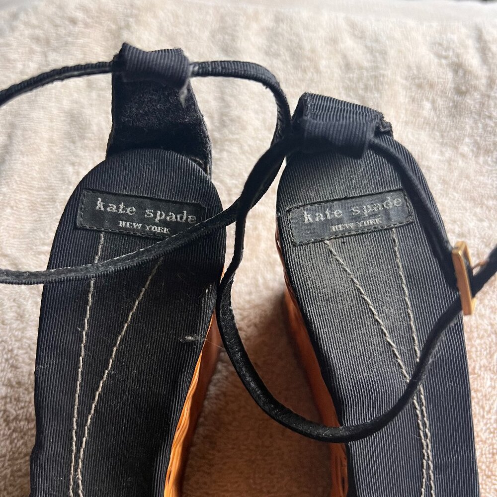 Vintage Kate Spade Basketweave Wedge Shoes, Rarely worn